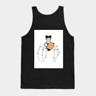 Spider Halloween Sad Kid Tank Top